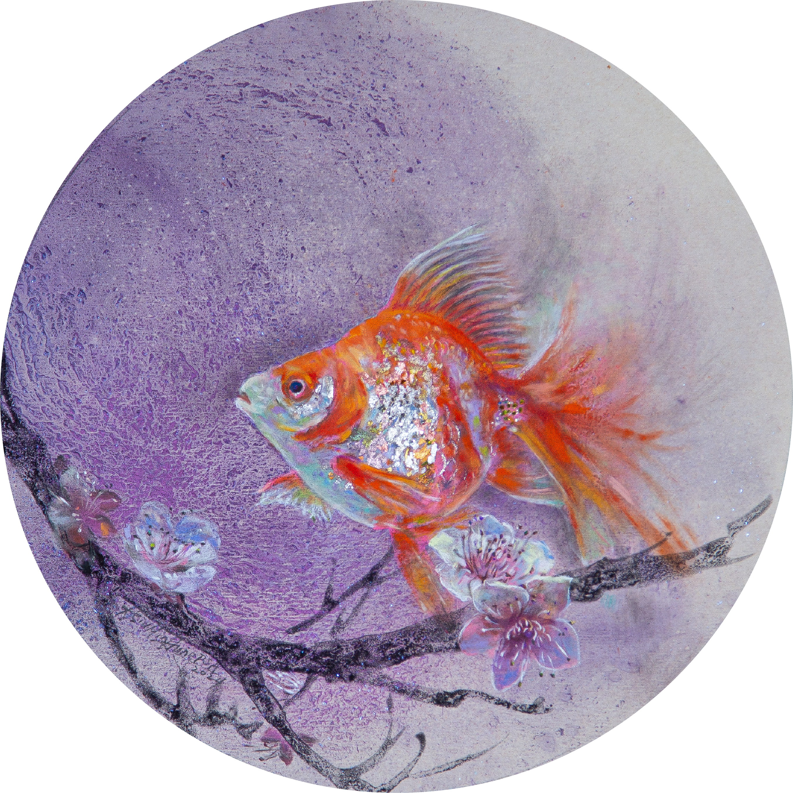Gold Leaf Series : Plum of the Four Gentlemen