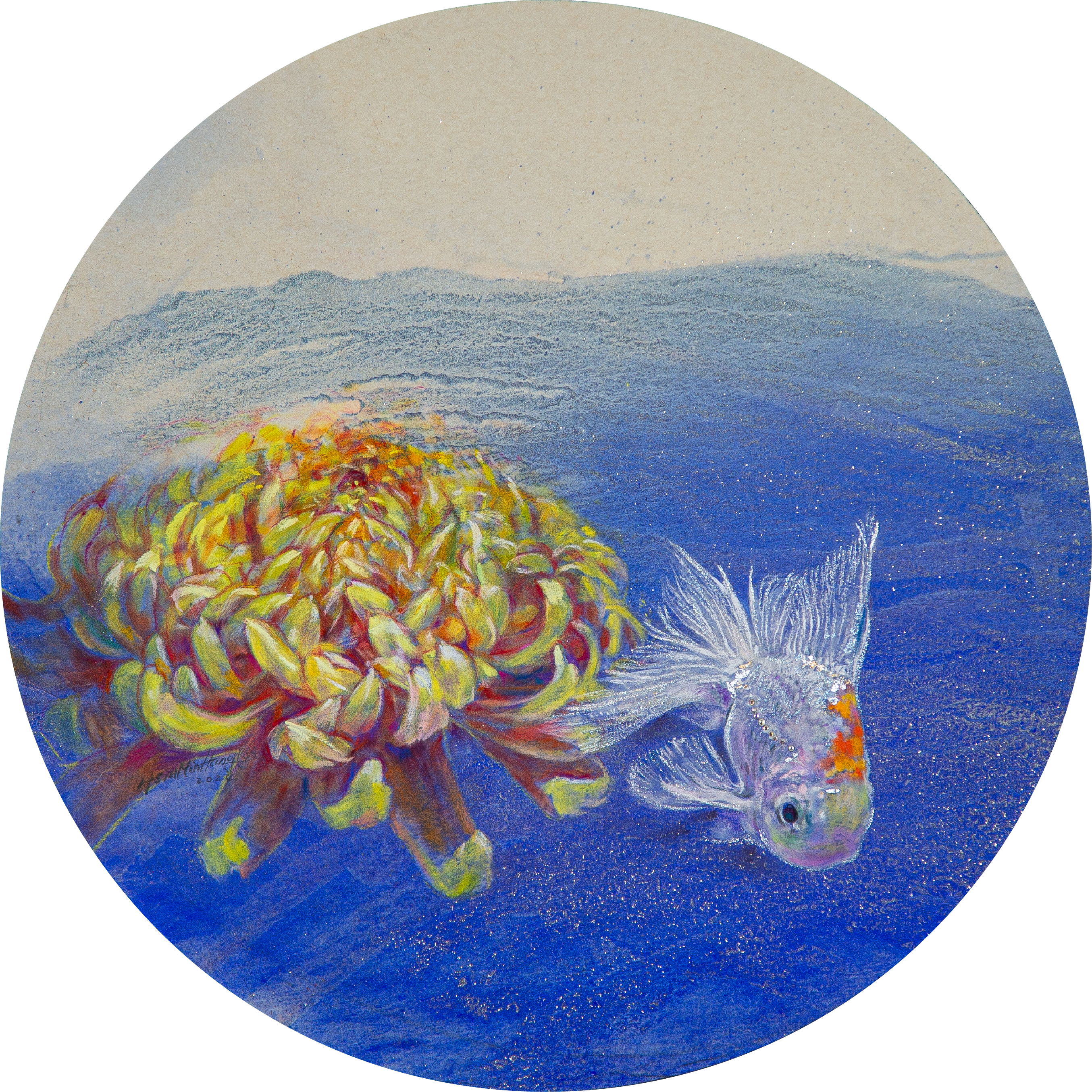 Gold Leaf Series : Chrysanthemum of the Four Gentlemen