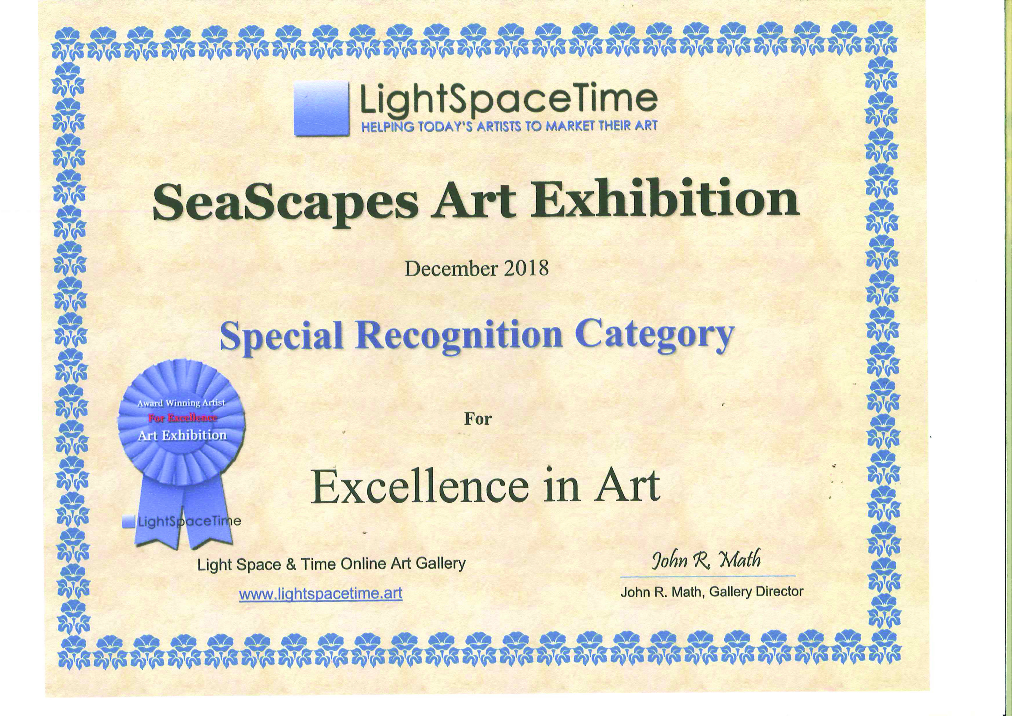 Light Space & Time Special Recognition Award