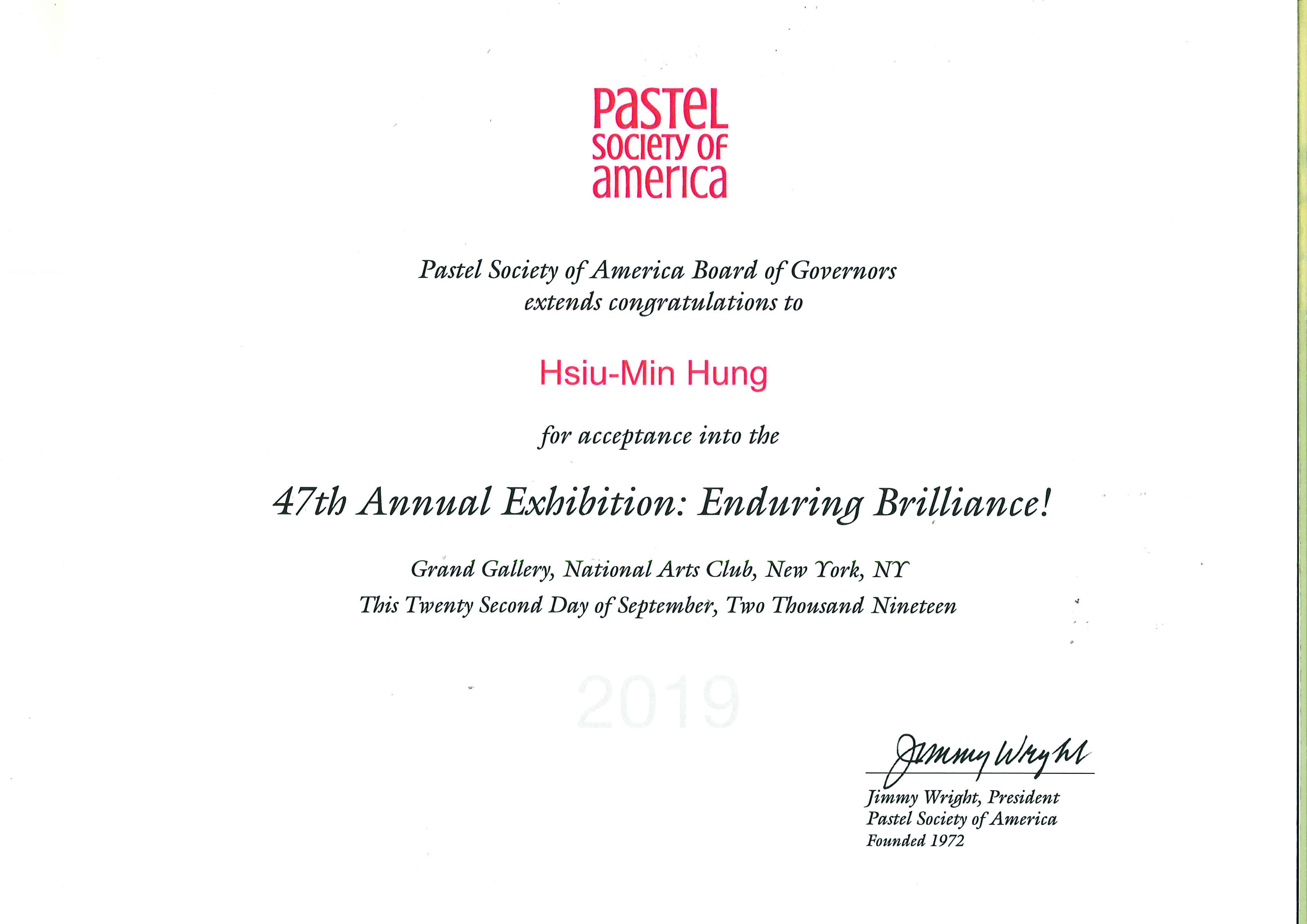 Pastel Society of America 47th Annual Exhibition