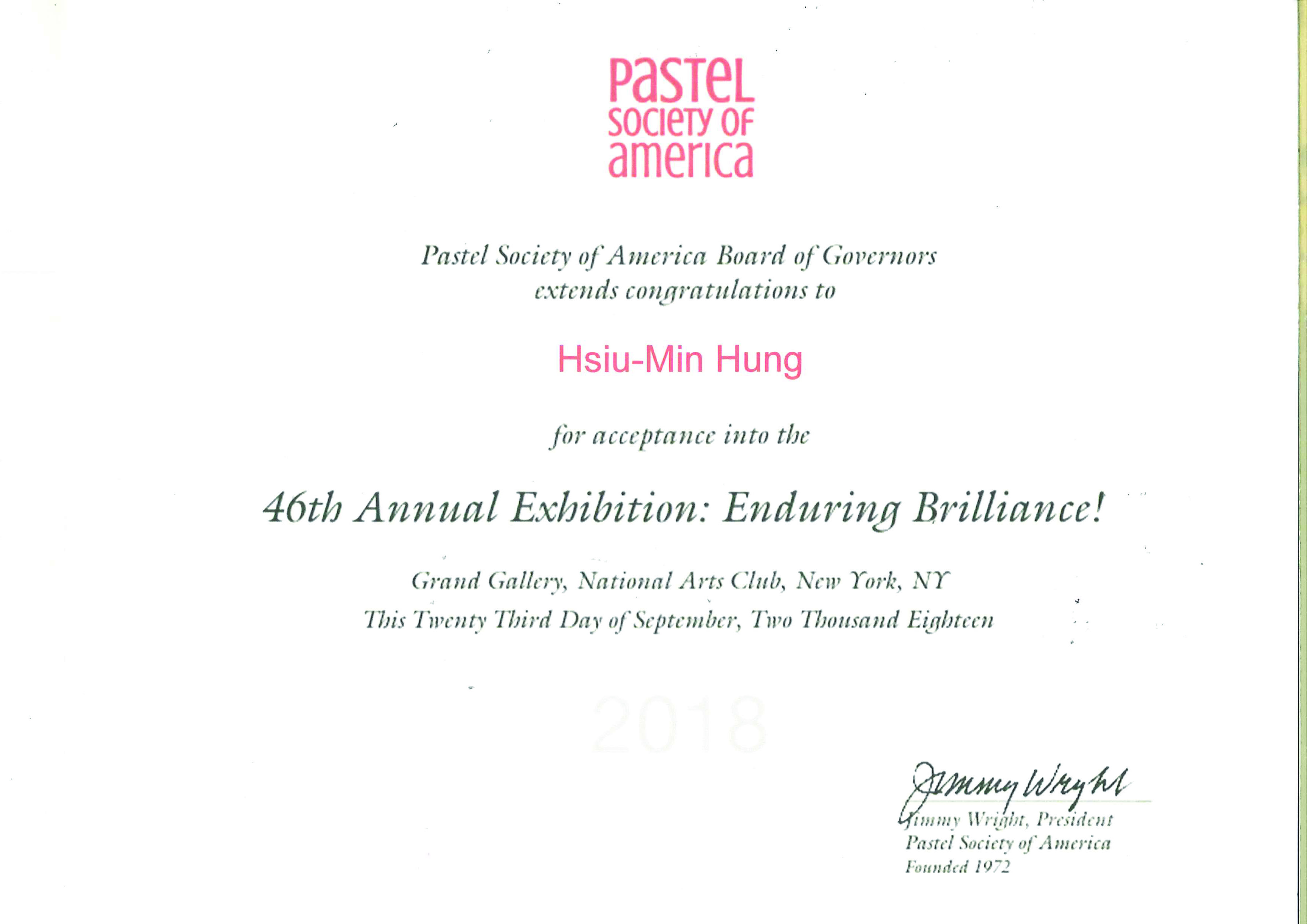 Pastel Society of America 46th Annual Exhibition