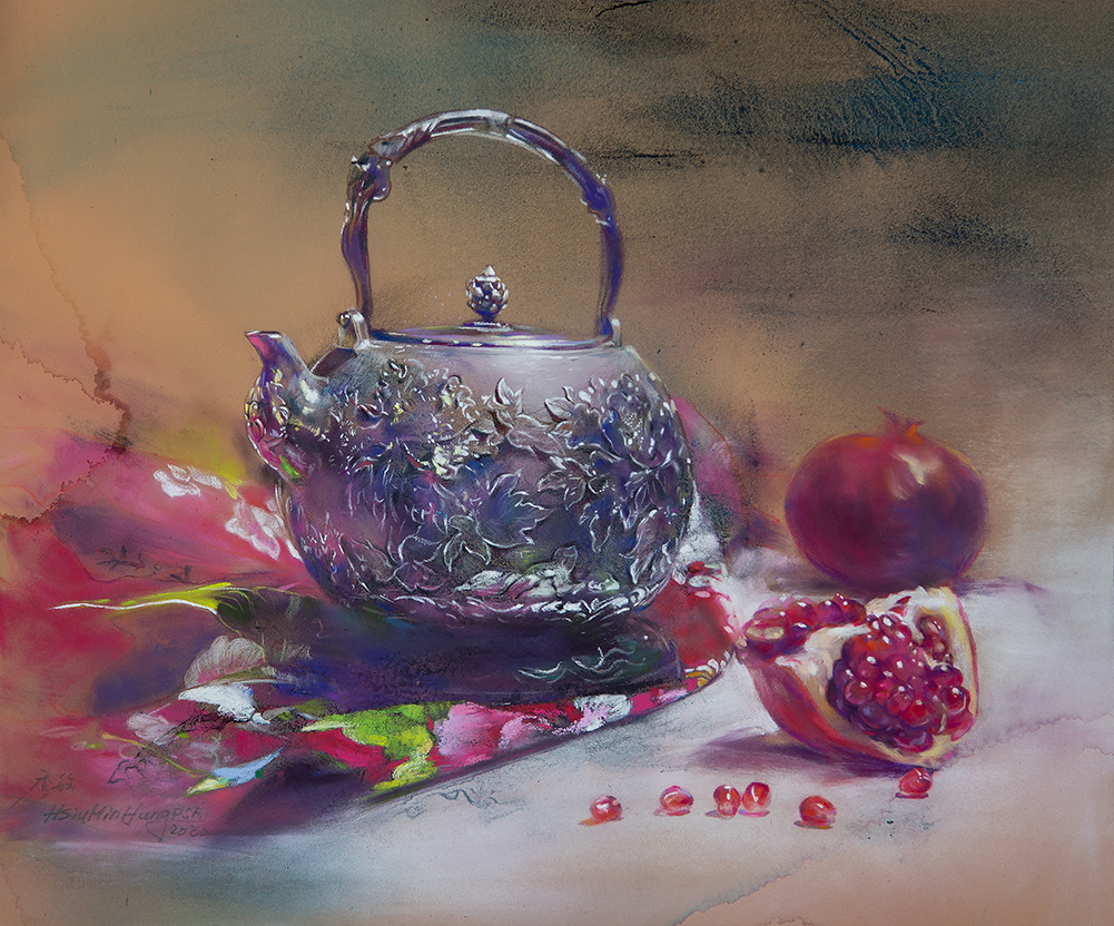 Enamel Series : Pomegranates and The Peony Pot